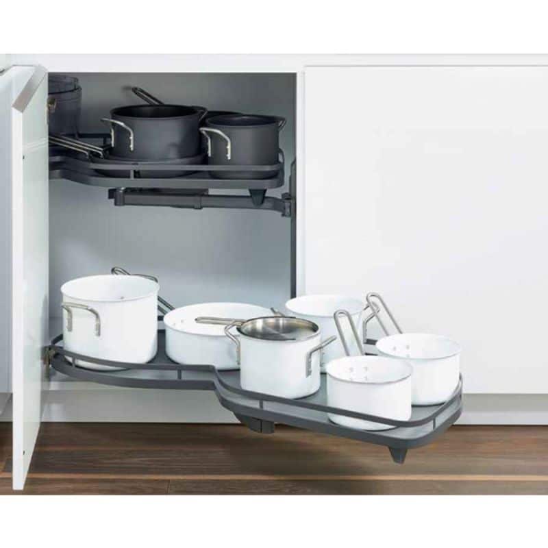 Ảnh thực tế bộ rổ góc LEMANS II Hafele 541.29.481, màu đen Ảnh thực tế bộ rổ góc LEMANS II Hafele 541.29.481, màu đen