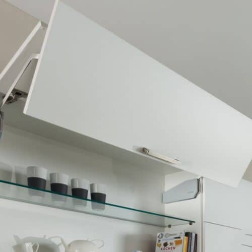 Ảnh thực tế bộ tay nâng FREE FOLD SHORT Hafele 493.05.735, xám