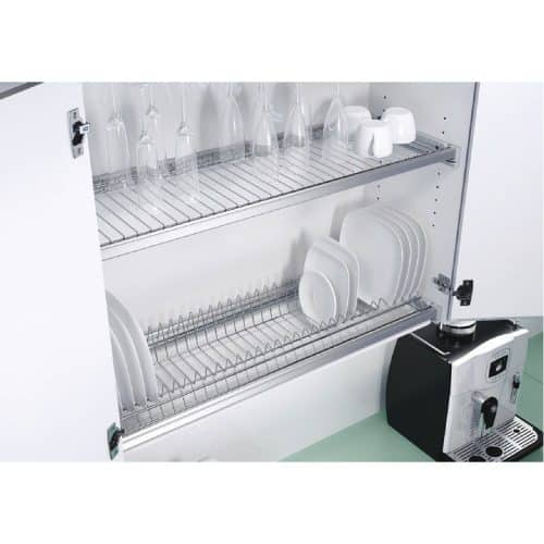 Ảnh thực tế giá úp bát đĩa Hafele 544.06.024 inox 304 cho tủ rộng 600mm