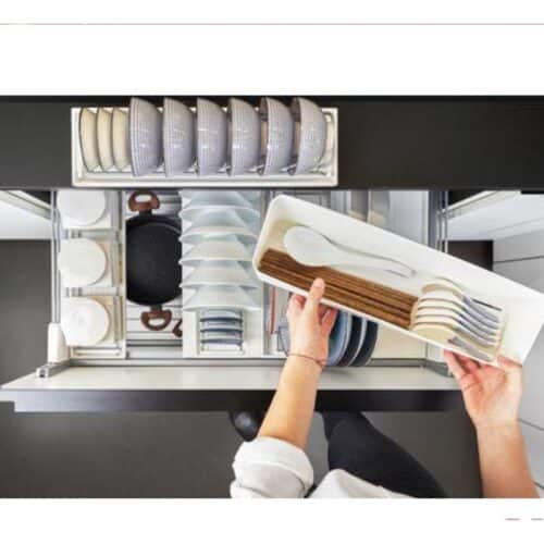 Ảnh thực tế rổ kéo để xoong nồi cho ngăn kéo dưới Hafele 545.14.936