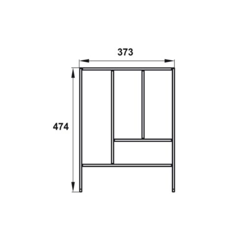 Kích thước bộ khay chia ngăn kéo Hafele 552.52.804