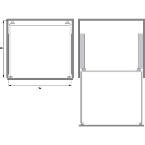 Lắp đặt rổ kéo tủ bếp dưới Hafele 540.24.607