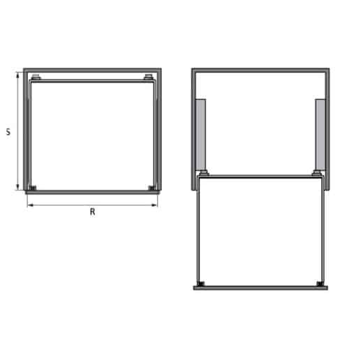 Kích thước bộ rổ chén đĩa CUCINA CAPPELLA 549.08.148 900mm Inox 304