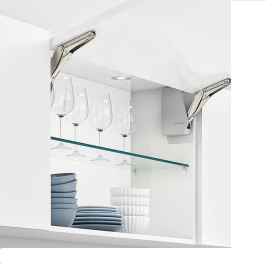 Bộ tay nâng free flap 1.7 Häfele 493.05.830 nắp xám